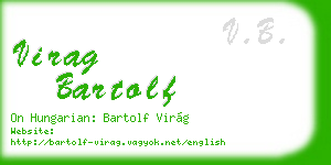 virag bartolf business card